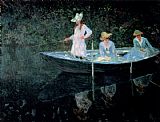 In The Rowing Boat by Claude Monet